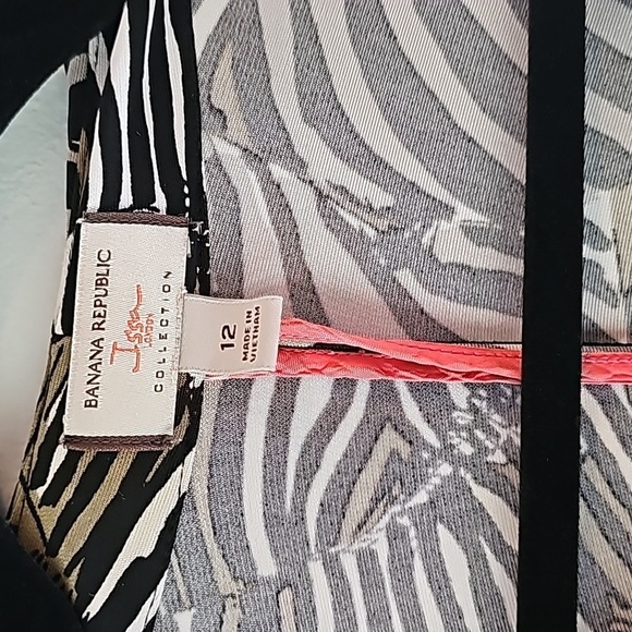 BANANA REPUBLIC Issa London Collection Zebra Kimono Dress sz 12 - Picture 8 of 9